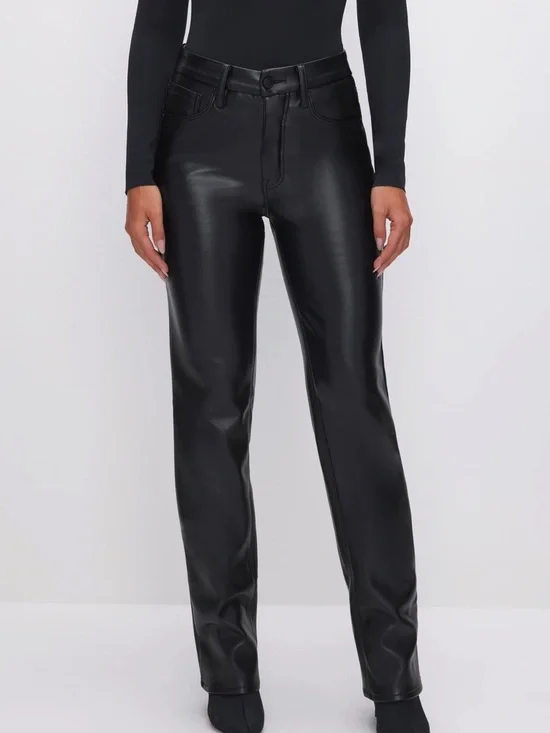 Good American Black Faux Leather Pants - Picture 4 of 5